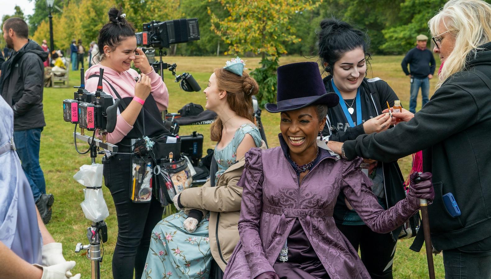 Film crew on set